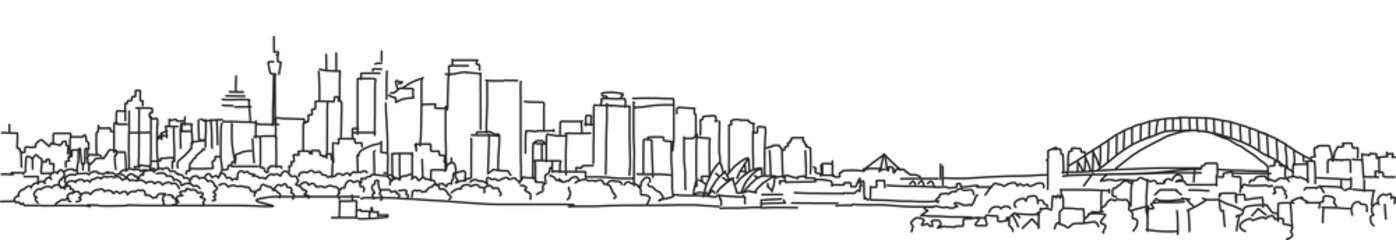 On the roofs of Sydney Outline