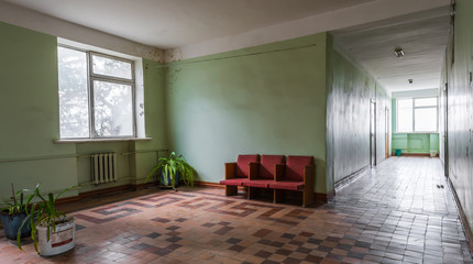 Chairs in old building