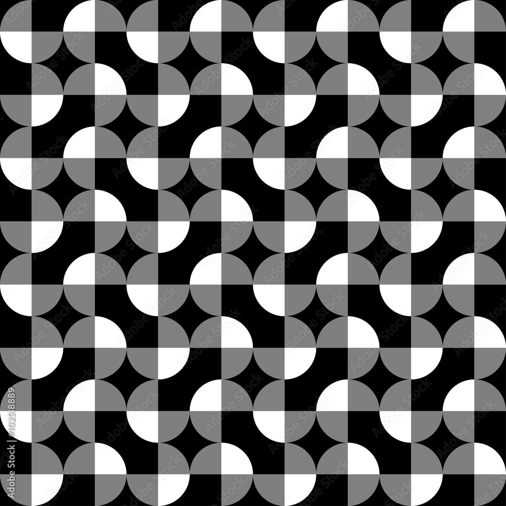 Poster Seamlessly repeatable abstract geometric pattern, background. Ed