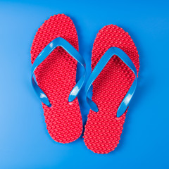 Pair of red sandals