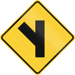 United States MUTCD warning road sign - Intersection