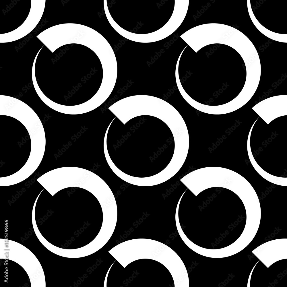 Poster circles abstract repeatable geometric pattern, monochrome backgr