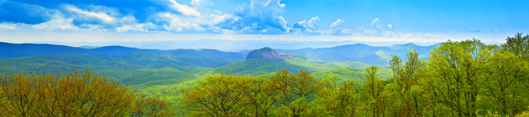 180 degree panoramic of great smoky mountains