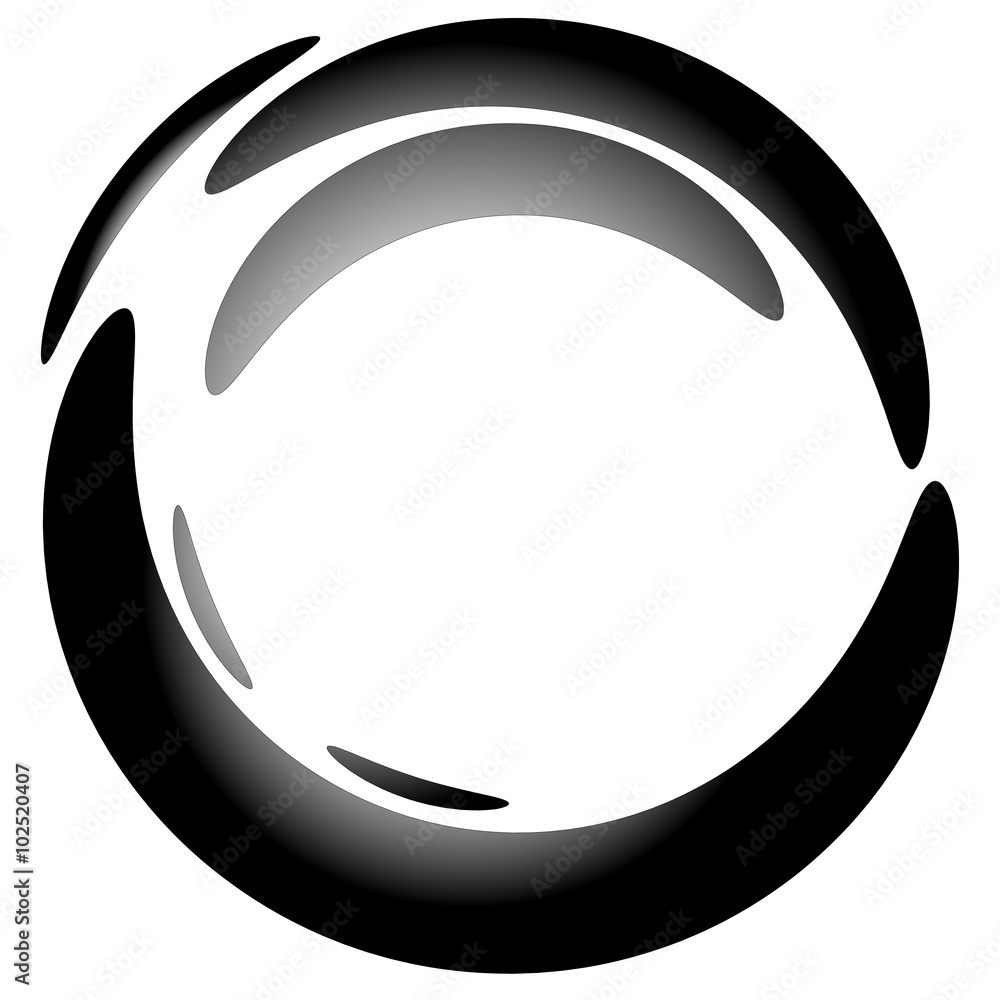 Poster abstract circular blob element with gradient fill