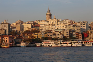 Obraz premium City of Istanbul with Galata tower, Turkey