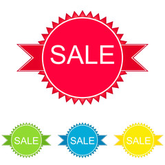 Set of colorful sale banners