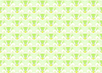 Hintergrund mit Häschen und Ostereiern, Design Ostern hellgrün