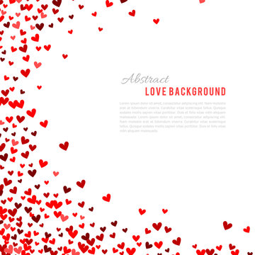 Romantic red background. Vector illustration