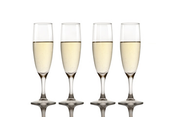 Toast champagne glasses, new year