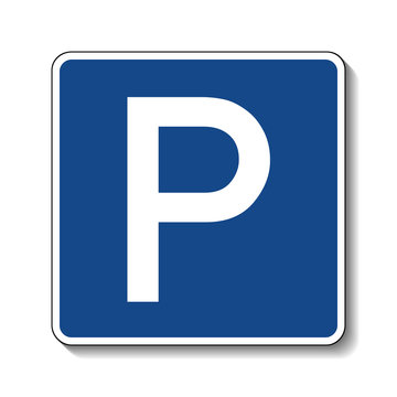 Autokennzeichen Parkplatz - Vektor Illustration Stock Vector