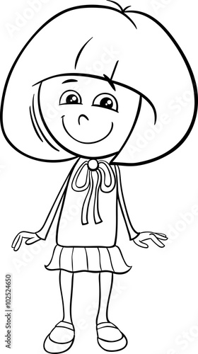 "girl character coloring book" Stock image and royalty-free vector ...