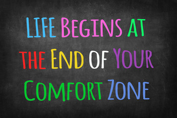 Life begins at the end of your comfort zone on Blackboard