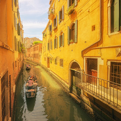 View to the grand canal and Academy in Venice