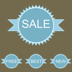 Web stickers, banners and labels.