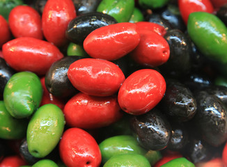 large variety of olives