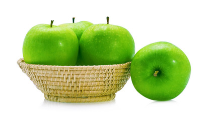 Green apples Isolated on a white background