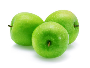 Green apples Isolated on a white background