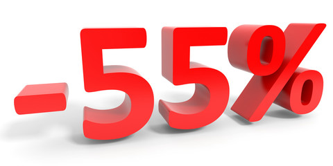 Discount 55 percent off sale.