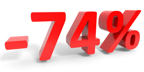 Discount 74 percent off sale.