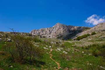 The trail to the mountain Chatyr-Dag