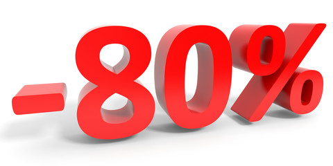 Discount 80 percent off sale.