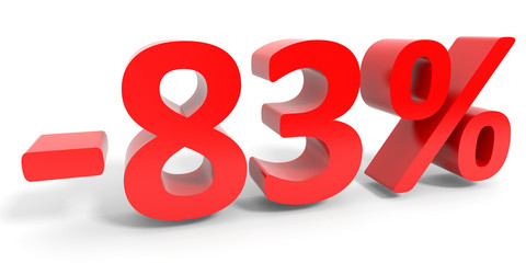 Discount 83 percent off sale.