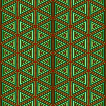 Seamless african colorful ornamental triangular pattern on fabric or carpet