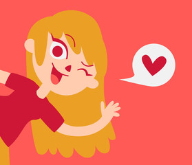 Cute Lover Girl Showing on Screen