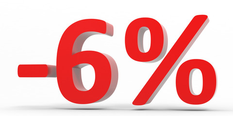 Discount 6 percent off sale.