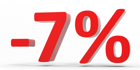 Discount 7 percent off sale.