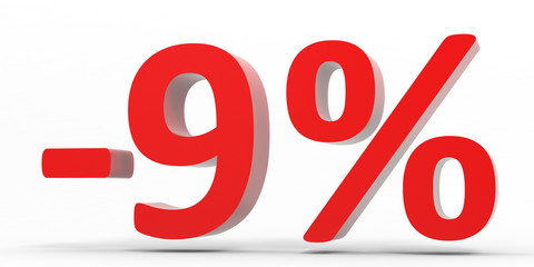 Discount 9 percent off sale.