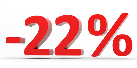 Discount 22 percent off sale.