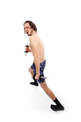 photo shoot men in the studio