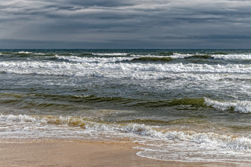 Stormy sea waves