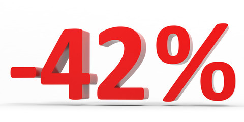 Discount 42 percent off sale.