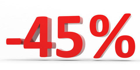 Discount 45 percent off sale.