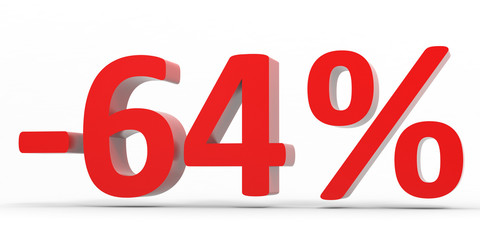 Discount 64 percent off sale.