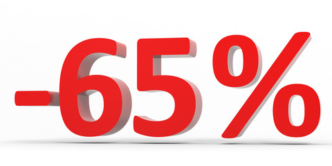 Discount 65 percent off sale.