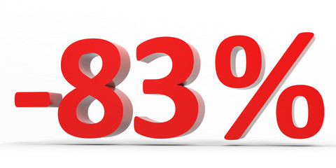 Discount 83 percent off sale.