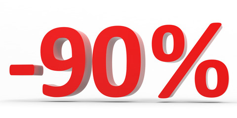 Discount 90 percent off sale.