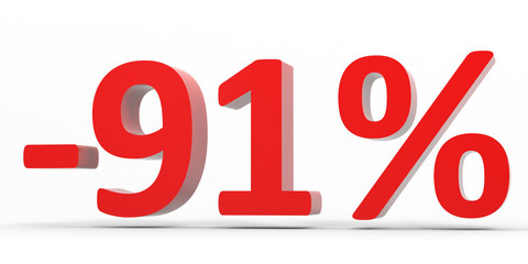 Discount 91 percent off sale.
