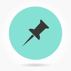 Pushpin - vector icon.