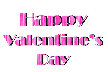 Happy valentine's day word on pink background