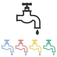 Faucet - vector icon.