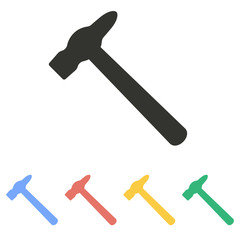 Hammer  - vector icon.