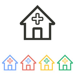 Hospital - vector icon.
