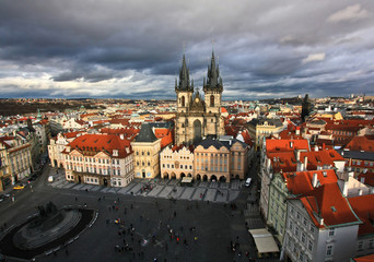 Fototapeta na wymiar Cloudy Prague