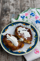 Fresh homemade potato pancakes