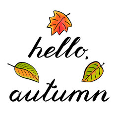 Hello, autumn. Handwritten illustration
