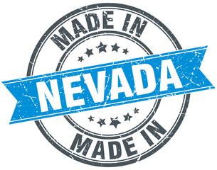 made in Nevada blue round vintage stamp